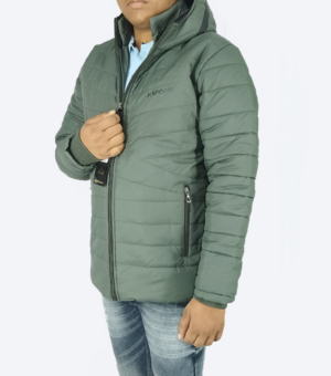 Jacket With Cap Emerald Green