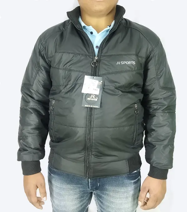 Black Quilted Puffer Jacket – Men’s Lightweight Winter Jacket - Image 5
