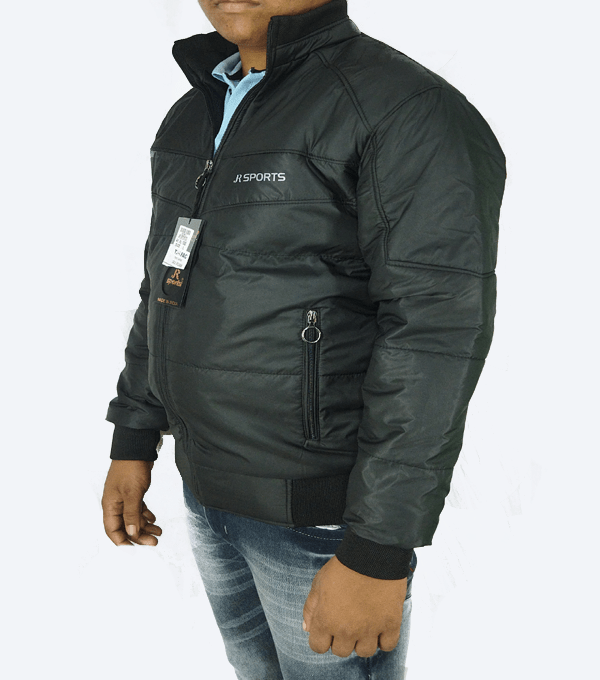 Black Quilted Puffer Jacket – Men’s Lightweight Winter Jacket - Image 4