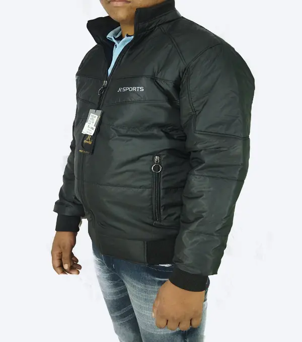 Black Quilted Puffer Jacket – Men’s Lightweight Winter Jacket - Image 4