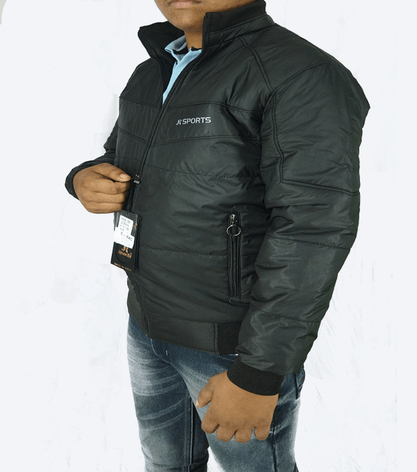 Black Quilted Puffer Jacket – Men’s Lightweight Winter Jacket - Image 3