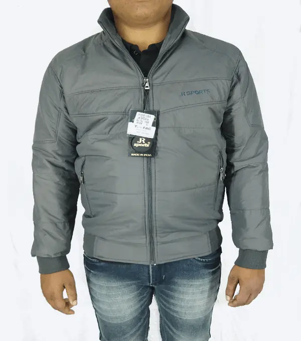Grey Quilted Puffer Jacket – Men’s Lightweight Winter Wear - Image 2