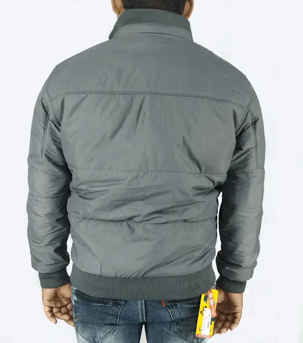 Grey Quilted Puffer Jacket – Men’s Lightweight Winter Wear - Image 6