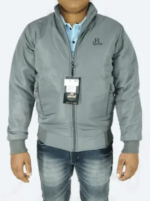 Steel Grey Winter Jacket – Lightweight, Windproof & Daily Wear Comfort