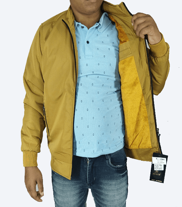 Mustard Yellow Winter Jacket – Lightweight, Windproof & Casual Daily Wear - Image 4