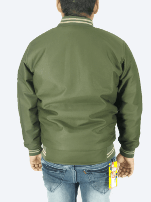Olive Green Varsity Winter Jacket – Stylish, Warm & Lightweight