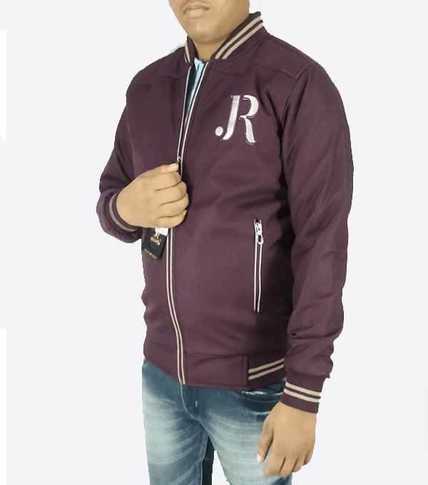 Wine Varsity Winter Jacket – Stylish, Warm & Lightweight Daily Wear - Image 2