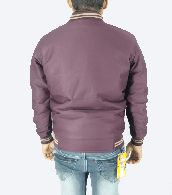 Wine Varsity Winter Jacket – Stylish, Warm & Lightweight Daily Wear - Image 3