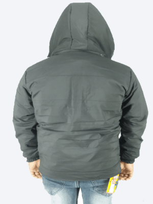 Messi Reversible Winter Jacket – Black & Red | Dual-Style, Warm & Windproof