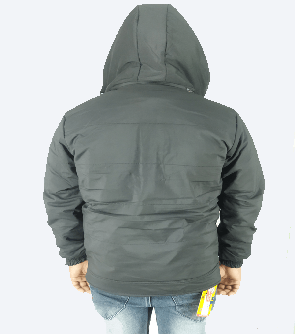 Messi Reversible Winter Jacket – Black & Red | Dual-Style, Warm & Windproof - Image 2