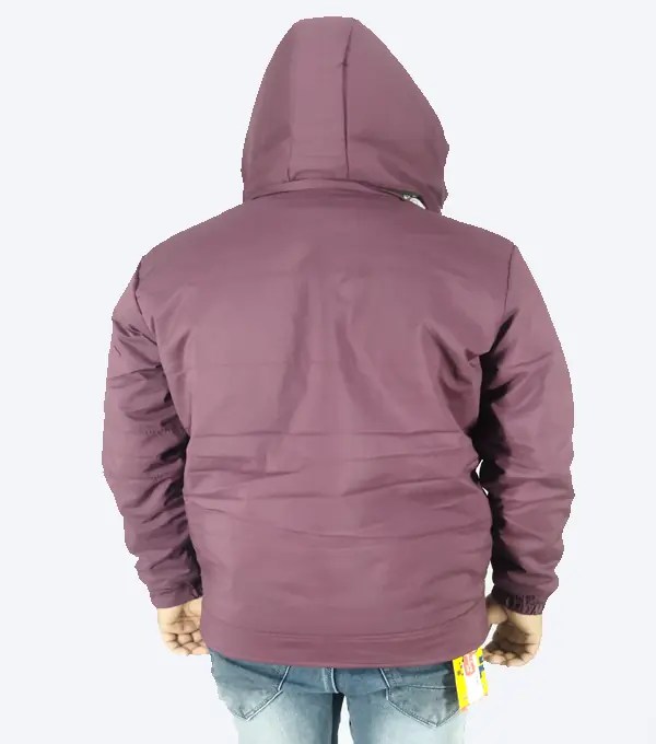 Messi Reversible Winter Jacket – Black & Maroon | Dual-Style, Warm & Windproof - Image 2